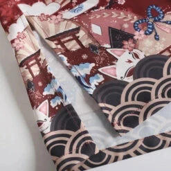 Apparel Japanese-themed Red Shrines Sakura Unisex Kimono -Kawaii Store kawaiies plushies plush softtoy japanese themed red shrines sakura unisex kimono kimono 521805