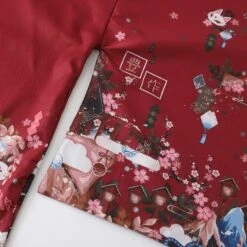 Apparel Japanese-themed Red Shrines Sakura Unisex Kimono -Kawaii Store kawaiies plushies plush softtoy japanese themed red shrines sakura unisex kimono kimono 913476