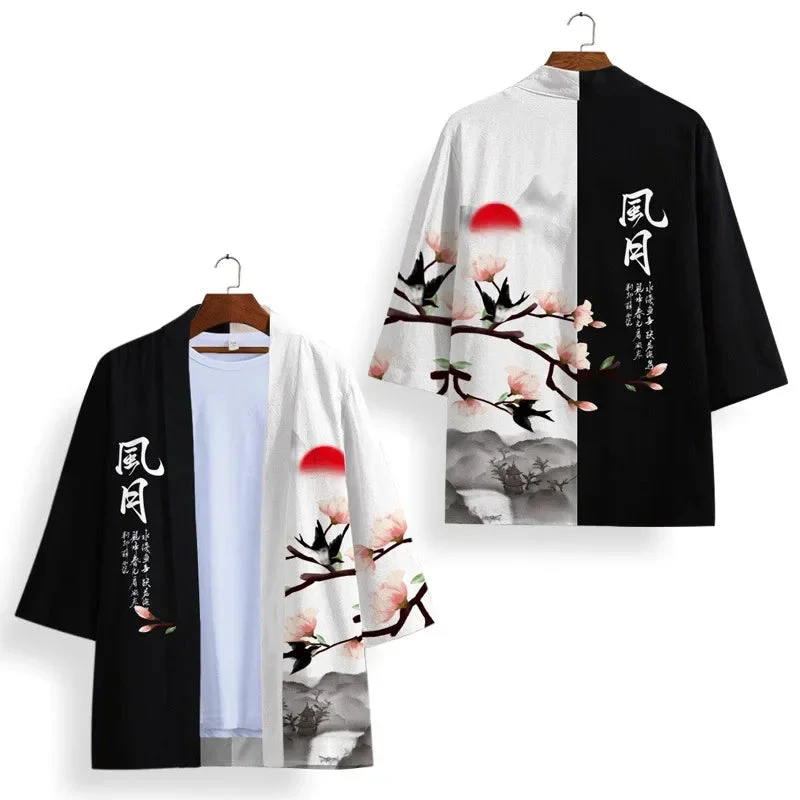 Apparel Japanese-themed Sakura Cherry Blossom Unisex Kimonos 4 Apparel Japanese-themed Sakura Cherry Blossom Unisex Kimonos - Image 2