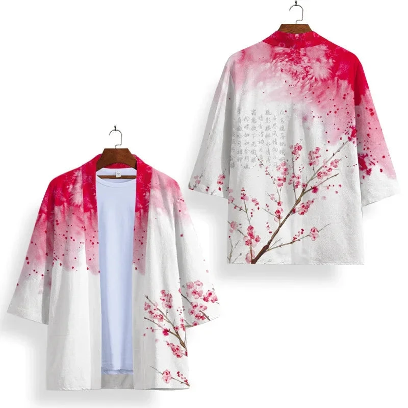 Apparel Japanese-themed Sakura Cherry Blossom Unisex Kimonos 3 Apparel Japanese-themed Sakura Cherry Blossom Unisex Kimonos