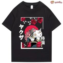 Apparel Japanese-themed Samurai Cat Rose Kanji Unisex Tee 31 Apparel Japanese-themed Samurai Cat Rose Kanji Unisex Tee -Kawaii Store kawaiies plushies plush softtoy japanese themed samurai cat rose kanji unisex tee apparel 129052