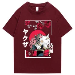 Apparel Japanese-themed Samurai Cat Rose Kanji Unisex Tee 23 Apparel Japanese-themed Samurai Cat Rose Kanji Unisex Tee -Kawaii Store kawaiies plushies plush softtoy japanese themed samurai cat rose kanji unisex tee apparel burgundy xs 961323