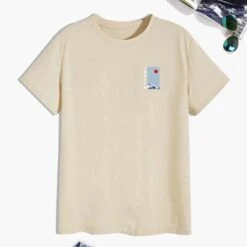 Apparel Japanese-themed Wave Red Sun Kanji Unisex Tee -Kawaii Store kawaiies plushies plush softtoy japanese themed wave red sun kanji unisex tee tops 295078