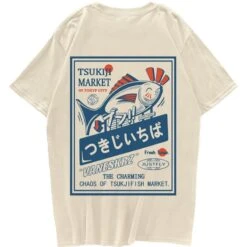 Apparel Japanese Tokyo Tsukiji Fish Market Unisex Tee -Kawaii Store kawaiies plushies plush softtoy japanese tokyo tsukiji fish market unisex tee apparel 830454