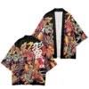 Apparel Japanese-themed Wolf Girl And Dragons Unisex Kimono
