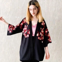 Apparel Japanese-themed Women Kimono Day And Night Koi -Kawaii Store kawaiies plushies plush softtoy japanese women kimono day and night koi clothing 779881