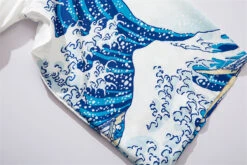 Apparel Japanese-themed Women Kimono Great Waves -Kawaii Store kawaiies plushies plush softtoy japanese women kimono great waves clothing 476319