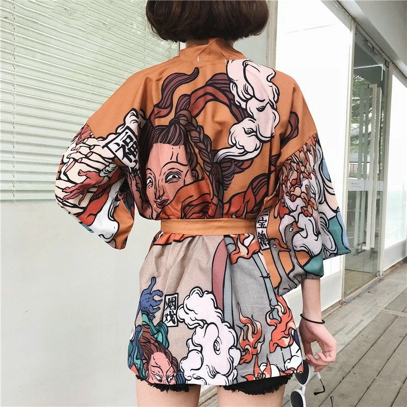 Apparel Japanese-themed Women Kimono Mystic World 6 Apparel Japanese-themed Women Kimono Mystic World - Image 4