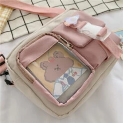 Apparel Japanse Rectangle Small Nylon Crossbody Shoulder Bag -Kawaii Store kawaiies plushies plush softtoy japanse rectangle small nylon crossbody shoulder bag bag 521288