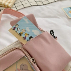 Apparel Japanse Rectangle Small Nylon Crossbody Shoulder Bag -Kawaii Store kawaiies plushies plush softtoy japanse rectangle small nylon crossbody shoulder bag bag 691788