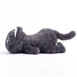 Jiji The Fluffy Black Cat Plushie Laying Down -Kawaii Store kawaiies plushies plush softtoy jiji the fluffy black cat plushie laying down new soft toy 616581