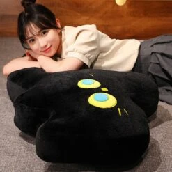 JoJo The Black Cat Plush Pillow -Kawaii Store kawaiies plushies plush softtoy jojo the black cat plush pillow soft toy 279059