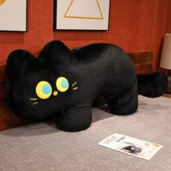 JoJo The Black Cat Plush Pillow -Kawaii Store kawaiies plushies plush softtoy jojo the black cat plush pillow soft toy 40cm 161256