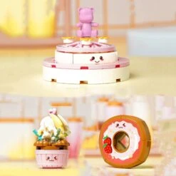 Juicy Burger Meal With Yummy Sweet Dessert Micro Sets -Kawaii Store kawaiies plushies plush softtoy juicy burger meal with yummy sweet dessert micro sets build it 298185