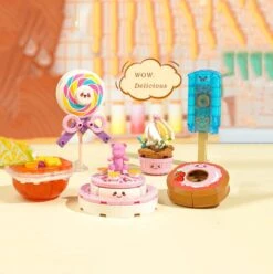 Juicy Burger Meal With Yummy Sweet Dessert Micro Sets -Kawaii Store kawaiies plushies plush softtoy juicy burger meal with yummy sweet dessert micro sets build it 596885