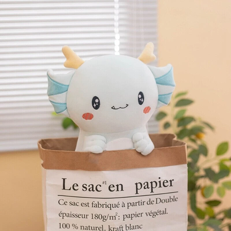 Kawaii Axolotl Dragon Plush 10 Kawaii Axolotl Dragon Plush - Image 8