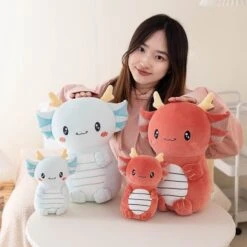 Kawaii Axolotl Dragon Plush 28 Kawaii Axolotl Dragon Plush -Kawaii Store kawaiies plushies plush softtoy kawaii axolotl dragon plush new soft toy 490597