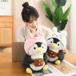 Kawaii Baby Penguin Plushies With Hats -Kawaii Store kawaiies plushies plush softtoy kawaii baby penguin plushies with hats soft toy 815883