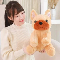 Kawaii Biege White French Bulldog Plushies -Kawaii Store kawaiies plushies plush softtoy kawaii biege white french bulldog plushies soft toy 691646