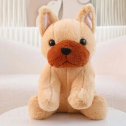 Kawaii Biege White French Bulldog Plushies -Kawaii Store kawaiies plushies plush softtoy kawaii biege white french bulldog plushies soft toy biege 30cm 740103