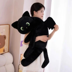 Kawaii Black Cat With Wings Plushies -Kawaii Store kawaiies plushies plush softtoy kawaii black cat with wings plushies soft toy 502699