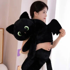 Kawaii Black Cat With Wings Plushies -Kawaii Store kawaiies plushies plush softtoy kawaii black cat with wings plushies soft toy 825504