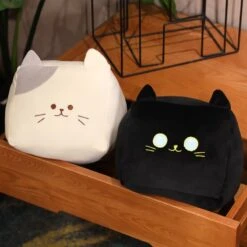 Kawaii Black White Cube Cat Plushies -Kawaii Store kawaiies plushies plush softtoy kawaii black white cube cat plushies soft toy 445482