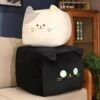 Kawaii Black White Cube Cat Plushies