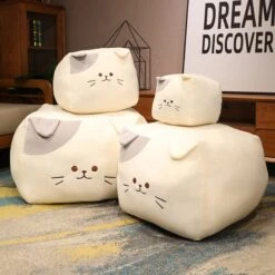 Kawaii Black White Cube Cat Plushies -Kawaii Store kawaiies plushies plush softtoy kawaii black white cube cat plushies soft toy 563758