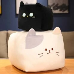 Kawaii Black White Cube Cat Plushies -Kawaii Store kawaiies plushies plush softtoy kawaii black white cube cat plushies soft toy 571022