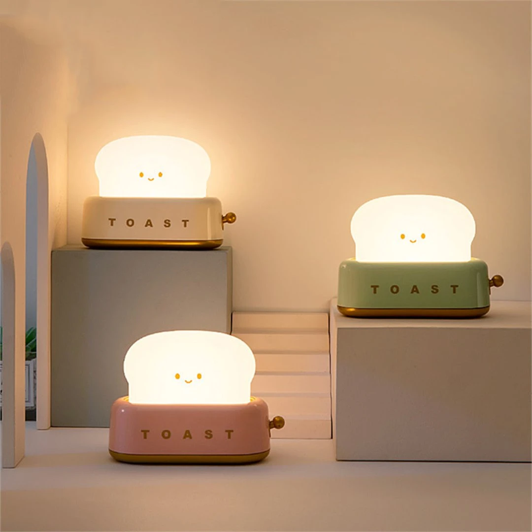 Kawaii Bread Toaster Machine LED Night Light 4 Kawaii Bread Toaster Machine LED Night Light - Image 2