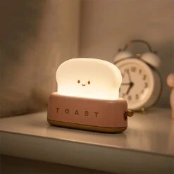 Kawaii Bread Toaster Machine LED Night Light