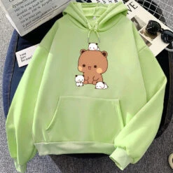 Apparel Kawaii Brown Bear Baby Pandas Unisex Hoodie -Kawaii Store kawaiies plushies plush softtoy kawaii brown bear baby pandas unisex hoodie apparel lime xxxl 762786