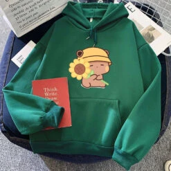 Apparel Kawaii Brown Bear Sunflower Summer Unisex Tee -Kawaii Store kawaiies plushies plush softtoy kawaii brown bear sunflower summer unisex tee apparel dark green xl 322204