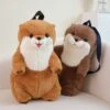 Kawaii Brown Otter Backpack Plushie -Kawaii Store kawaiies plushies plush softtoy kawaii brown otter backpack plushie soft toy 921596