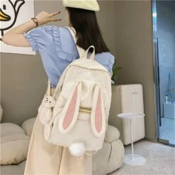 Apparel Kawaii Bunny Ears Backpack Bag -Kawaii Store kawaiies plushies plush softtoy kawaii bunny ears backpack bag bag 414141