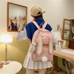Apparel Kawaii Bunny Ears Backpack Bag -Kawaii Store kawaiies plushies plush softtoy kawaii bunny ears backpack bag bag 573184