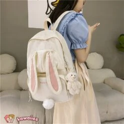 Apparel Kawaii Bunny Ears Backpack Bag -Kawaii Store kawaiies plushies plush softtoy kawaii bunny ears backpack bag bag 664095