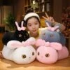Kawaii Bunny Long Pillow Plushie -Kawaii Store kawaiies plushies plush softtoy kawaii bunny long pillow plushie new soft toy 267817