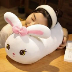 Kawaii Bunny Long Pillow Plushie -Kawaii Store kawaiies plushies plush softtoy kawaii bunny long pillow plushie new soft toy 546545