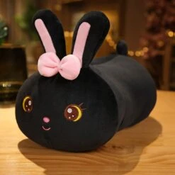 Kawaii Bunny Long Pillow Plushie -Kawaii Store kawaiies plushies plush softtoy kawaii bunny long pillow plushie new soft toy black 25cm 892467