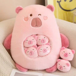 Kawaii Capybara Candy Bag Plushie -Kawaii Store kawaiies plushies plush softtoy kawaii capybara candy bag plushie soft toy pink 929665