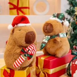 Kawaii Capybara Christmas-themed Plushies -Kawaii Store kawaiies plushies plush softtoy kawaii capybara christmas themed plushies soft toy 181157