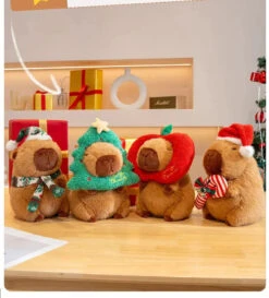 Kawaii Capybara Christmas-themed Plushies -Kawaii Store kawaiies plushies plush softtoy kawaii capybara christmas themed plushies soft toy 381309