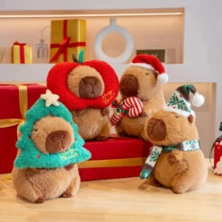 Kawaii Capybara Christmas-themed Plushies