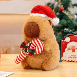 Kawaii Capybara Christmas-themed Plushies -Kawaii Store kawaiies plushies plush softtoy kawaii capybara christmas themed plushies soft toy santa hat 125947
