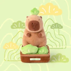 Kawaii Capybara Plant Pot Plushie -Kawaii Store kawaiies plushies plush softtoy kawaii capybara plant pot plushie soft toy 188527
