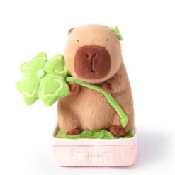 Kawaii Capybara Plant Pot Plushie -Kawaii Store kawaiies plushies plush softtoy kawaii capybara plant pot plushie soft toy clover 579038
