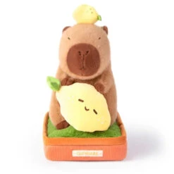 Kawaii Capybara Plant Pot Plushie -Kawaii Store kawaiies plushies plush softtoy kawaii capybara plant pot plushie soft toy lemon 553856
