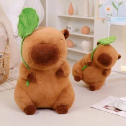 Kawaii Capybara Plushie Holding Leaf 18 Kawaii Capybara Plushie Holding Leaf -Kawaii Store kawaiies plushies plush softtoy kawaii capybara plushie holding leaf soft toy 141994